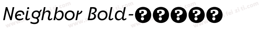 Neighbor Bold字体转换